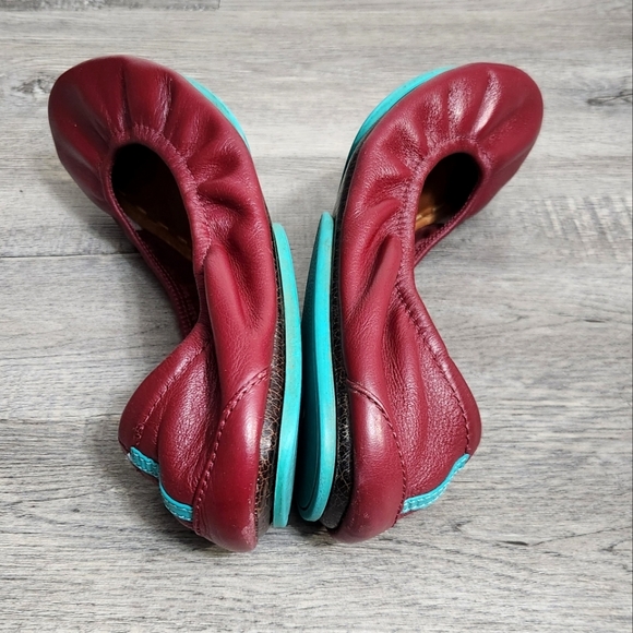 Tieks Gavrieli Ballet Flats Burgundy Red Leather Flats - Picture 11 of 15